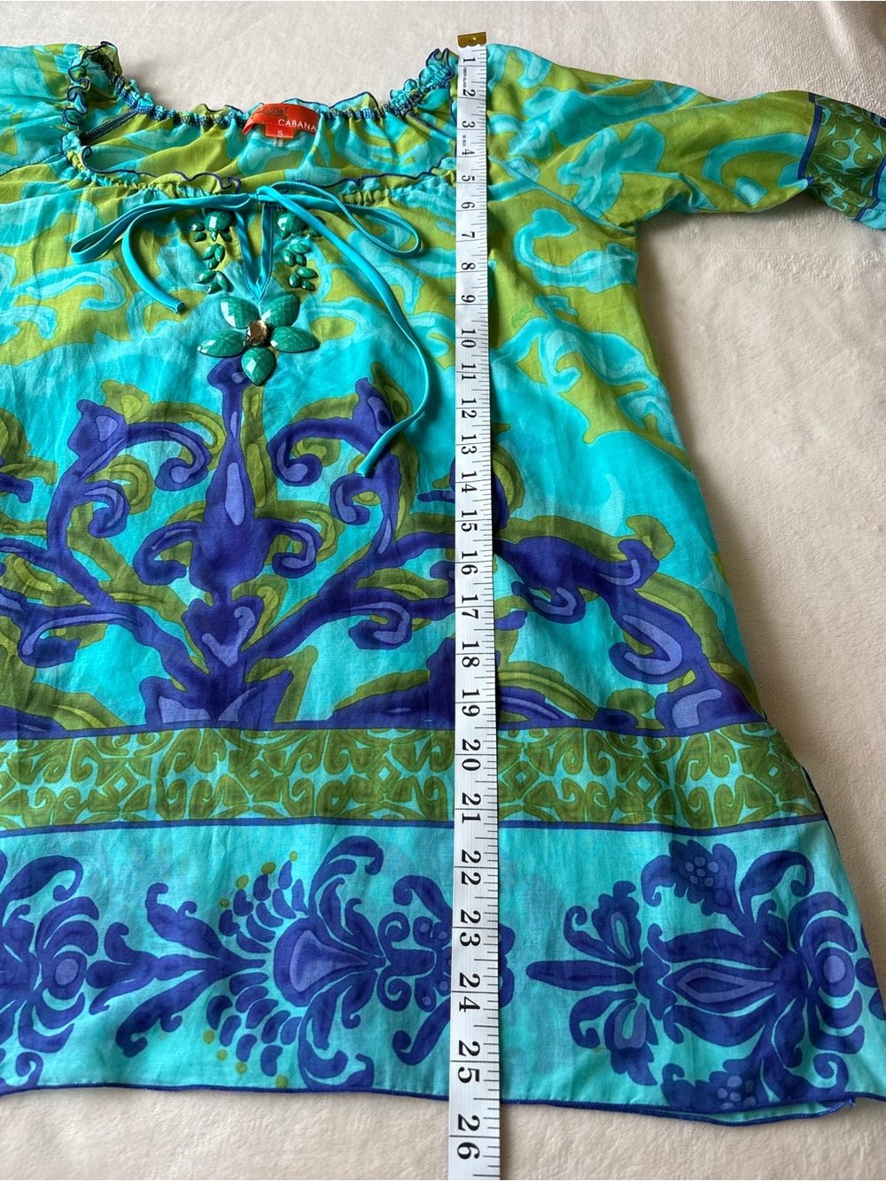 Halé Bob Cabana Silk Blend Tunic Top Small Beach Vacation Pool - Picture 7 of 11